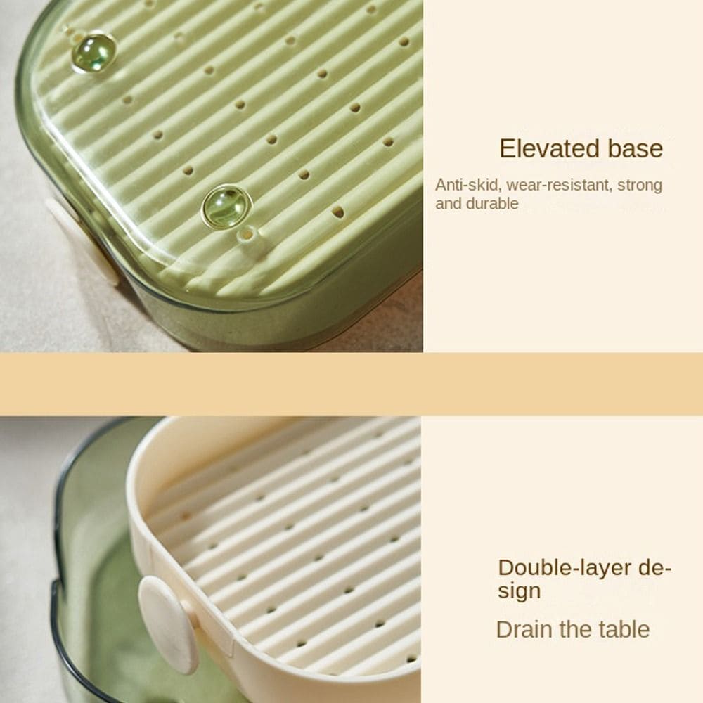 Split Type Soap Dish, Double Layer Soap Dish, Bathroom Kitchen Sink Organizer, Water Draining Soap Double Latte Dish Split Type Soap Dish, Double Layer Soap Dish, Bathroom Kitchen Sink Organizer, Water Draining Soap Double Latte Dish